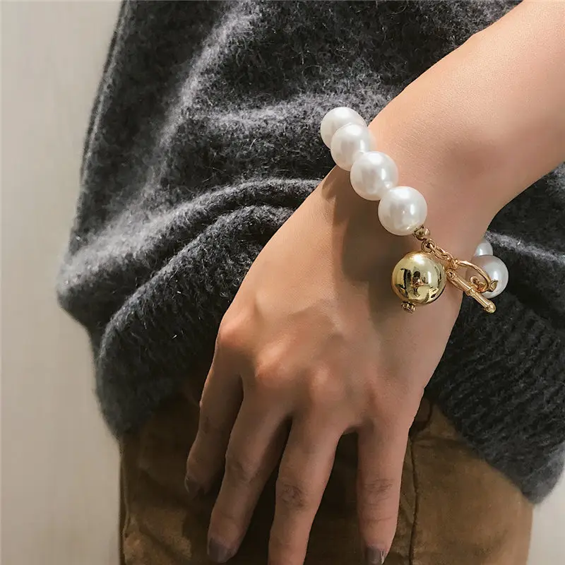 Simple Women Bracelet Round Fresh Pearl Beads Bracelets Fashion Gold Color Geometric Ball Bracelet For Women Wedding Gift
Simple Women Bracelet Round Fresh Pearl Beads Bracelets Fashion Gold Color Geometric Ball Bracelet For Women Wedding Gift