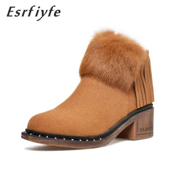 ESRFIYFE 2019 New Snow Boots Long Plush Inside for Women Ankle Boots Warm Boots Turndown Fur Platform Shoes Winter Women Shoes
ESRFIYFE 2019 New Snow Boots Long Plush Inside for Women Ankle Boots Warm Boots Turndown Fur Platform Shoes Winter Women Shoes