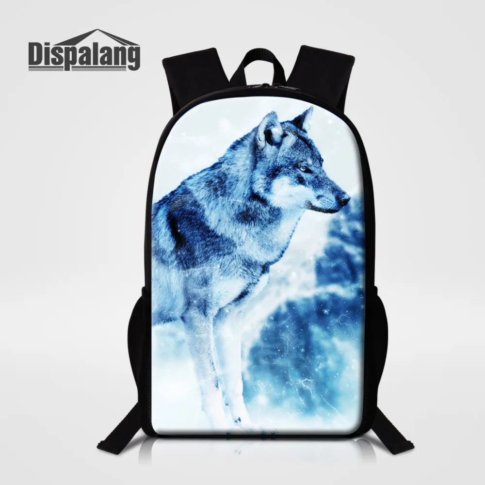 

Dispalang Brand Men Women Backpacks Wolf Printing Large School Bags For Teenager Boy Girls Travel Backbag Mochila Kids Rucksack