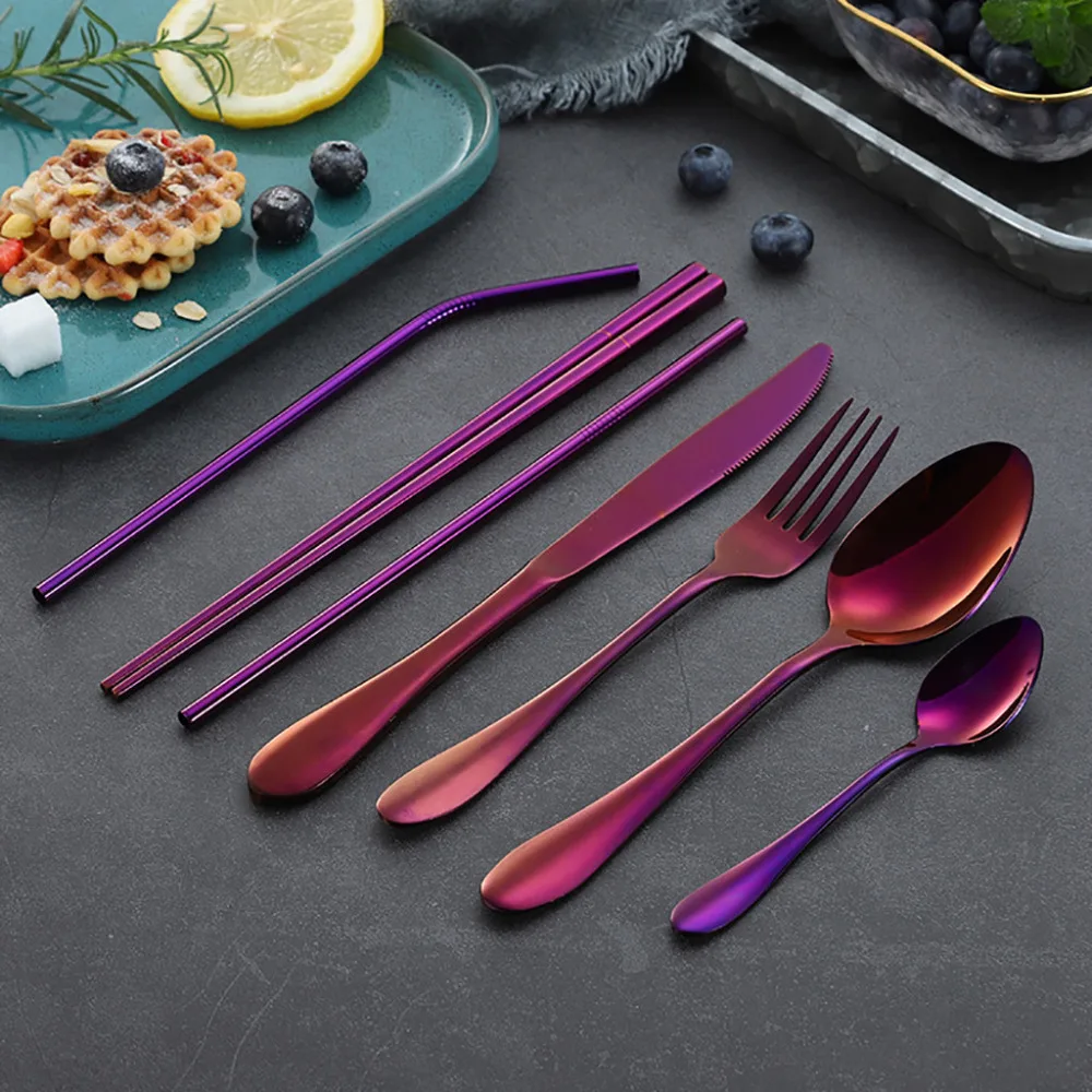 7Pcs/set Rose Gold 304 Stainless Steel Dinnerware Set Mirror Polishing Utensils Kitchen Dinner Knife Fork Spoon Set LS*D
7Pcs/set Rose Gold 304 Stainless Steel Dinnerware Set Mirror Polishing Utensils Kitchen Dinner Knife Fork Spoon Set LS*D
