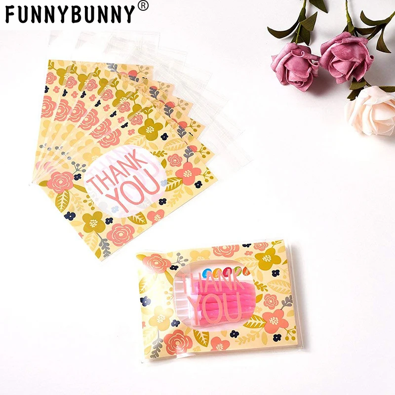 FUNNYBUNNY 100 PCS THANK YOU Pink Flower Cookie Packaging Self-adhesive Plastic Bags for Wedding Party Bakery Party
FUNNYBUNNY 100 PCS THANK YOU Pink Flower Cookie Packaging Self-adhesive Plastic Bags for Wedding Party Bakery Party