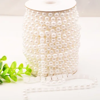 8mm 20m Half Round Cotton Line Artificial Pearl Beads Chain Room Curtain Decors Event Wedding Party Garland Semi-circle Beads
8mm 20m Half Round Cotton Line Artificial Pearl Beads Chain Room Curtain Decors Event Wedding Party Garland Semi-circle Beads