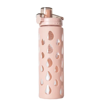 YIXUN Glass Water Bottle with Silicone Sleeve, Twist Top with Locking Flip Lid and Removable Fruit Infuser, 21 oz/620ml
YIXUN Glass Water Bottle with Silicone Sleeve, Twist Top with Locking Flip Lid and Removable Fruit Infuser, 21 oz/620ml