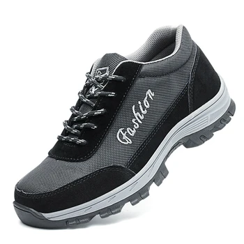 high quality men fashion breathable steel toe caps work safety shoes anti-pierce building site worker tooling security boots man
high quality men fashion breathable steel toe caps work safety shoes anti-pierce building site worker tooling security boots man
