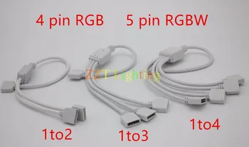 4 Pin RGB 5pin RGBW Led Connector Cable 1 to 2 1 to 3 1 to 4 Female RGB Splitter Connector Cable For 3528/5050 LED RGB Strip
4 Pin RGB 5pin RGBW Led Connector Cable 1 to 2 1 to 3 1 to 4 Female RGB Splitter Connector Cable For 3528/5050 LED RGB Strip