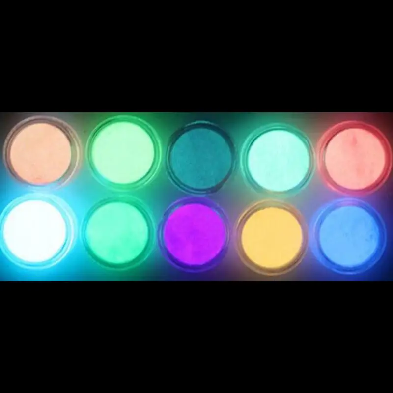 Charming Neon Color Nail Art Acrylic Fluorescent Dust Powder Colorful Special Design Glow In Dark Decor | Красота и здоровье