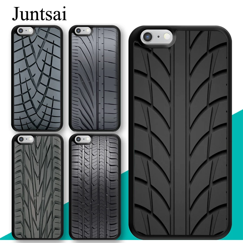 

Juntsai Tire Tread Tyre Track Phone Case for iphone X XR XS MAX 5 5s SE 6 6s 7 8 Plus TPU Back Cover Coque For iphone 7Plus
