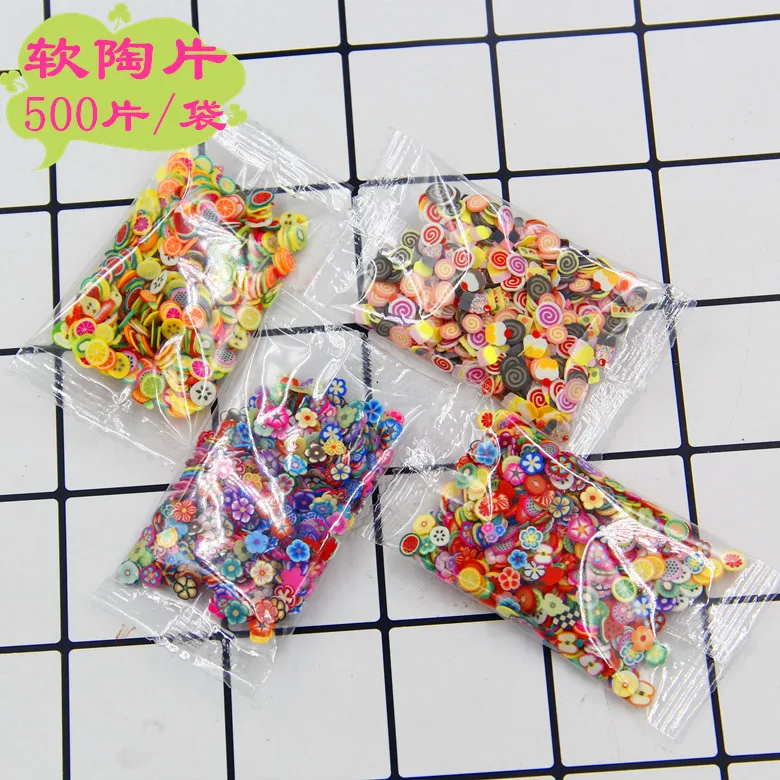 Colorful Trinket Manicure Ornaments Soft Pottery Fruit Slices 500 Pieces/Bag Japanese Manicure Diy Jewelry Nail Patch
Colorful Trinket Manicure Ornaments Soft Pottery Fruit Slices 500 Pieces/Bag Japanese Manicure Diy Jewelry Nail Patch