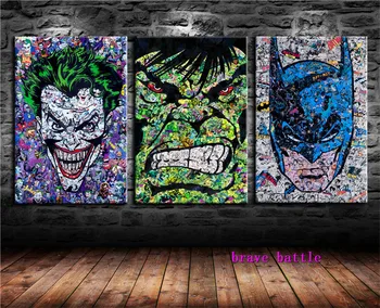 Joker ,Batman ,Hulk Canvas Painting Living Room Home Decor Modern Mural Art Oil Painting
Joker ,Batman ,Hulk Canvas Painting Living Room Home Decor Modern Mural Art Oil Painting