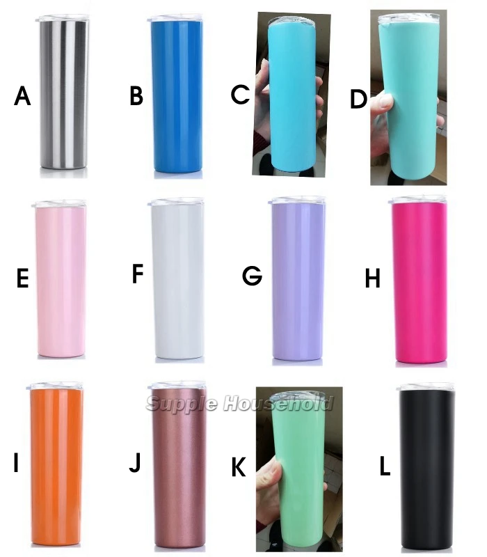 12 Colors 20oz Stainless Steel Skinny Tumbler with Lid and Straw Double Wall Vacuum Insulated straight tumbler
12 Colors 20oz Stainless Steel Skinny Tumbler with Lid and Straw Double Wall Vacuum Insulated straight tumbler