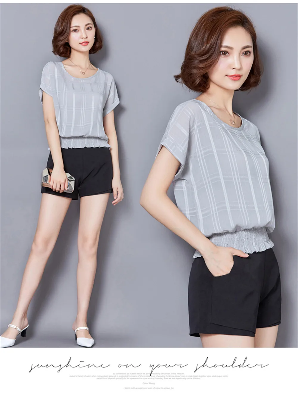 White High Waist All Match Blouse shirt For Women 2018 Summer Short Batwing Sleeve Loose Women Blouse Top Linen O-neck Blusas (2)
