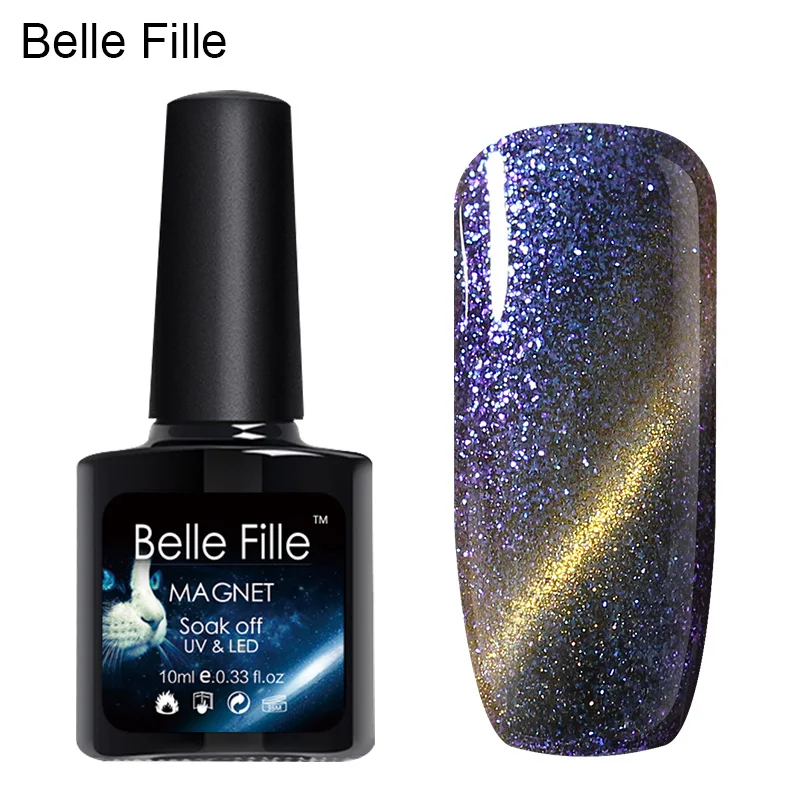 Belle FILLE УФ гель для ногтей кошачьи глаза Хамелеон использования с магнитом