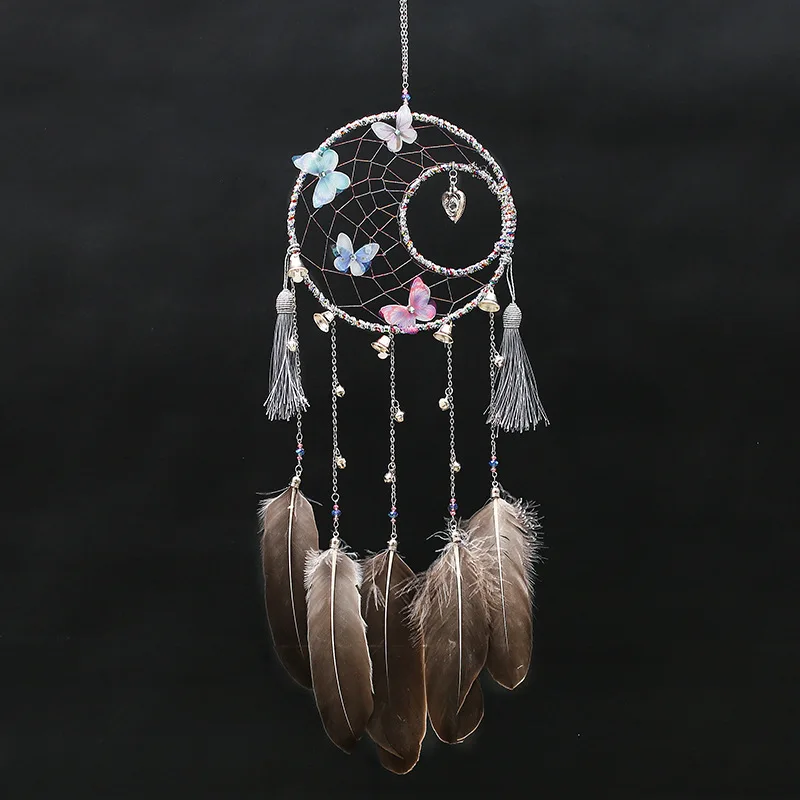 Handmade Butterfly Feathers Bell Ornament Dreamcatcher Hanging Decoration Girlfriend Gift Wind Chimes & Hanging Decorations
Handmade Butterfly Feathers Bell Ornament Dreamcatcher Hanging Decoration Girlfriend Gift Wind Chimes & Hanging Decorations