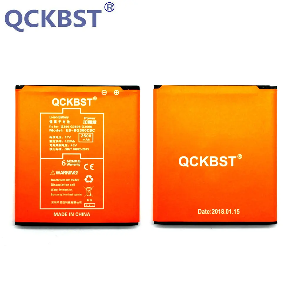New EB-BG360CBC 2500mAh Battery For Samsung Galaxy Core Prime G360 G3608 G3606 G3609 J2 Win 2 Duos TV SM-G360BT | Мобильные телефоны
