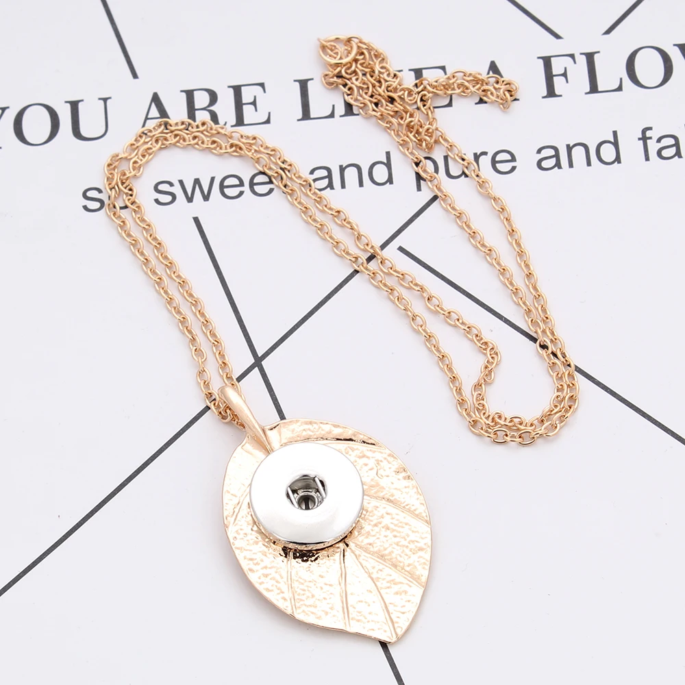 Fashion Jewelry Snap Necklace Rose Gold Color Chain Leaf Charm Design Pendant Necklaces Pendants Women Collier Femme Gift ZG212
Fashion Jewelry Snap Necklace Rose Gold Color Chain Leaf Charm Design Pendant Necklaces Pendants Women Collier Femme Gift ZG212