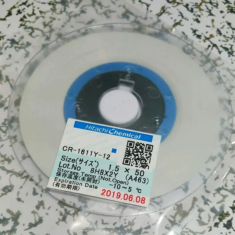 Original CR-1611Y-12 ACF Film adhesive W1.5mm L50m conductive film adhesive Anisotropic conductive adhesive for FPC LCD repair
Original CR-1611Y-12 ACF Film adhesive W1.5mm L50m conductive film adhesive Anisotropic conductive adhesive for FPC LCD repair