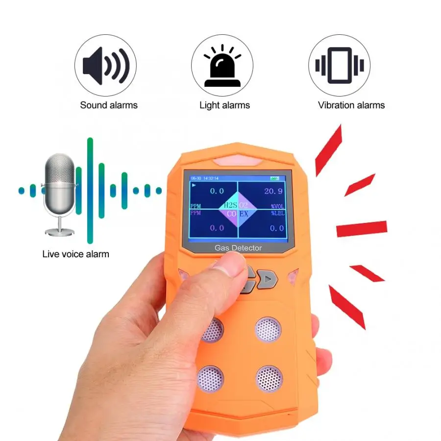4 in 1 Portable LCD Toxic CO EX Safety Siren Gas Leakage Detector Alarm Monitor Tester
4 in 1 Portable LCD Toxic CO EX Safety Siren Gas Leakage Detector Alarm Monitor Tester