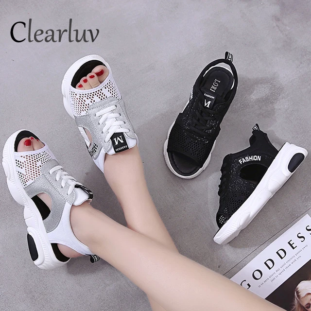 Women's sandals 2019 summer new fish mouth breathable fashion casual mesh shoes with wild students muffin bottom women's shoes
Women's sandals 2019 summer new fish mouth breathable fashion casual mesh shoes with wild students muffin bottom women's shoes