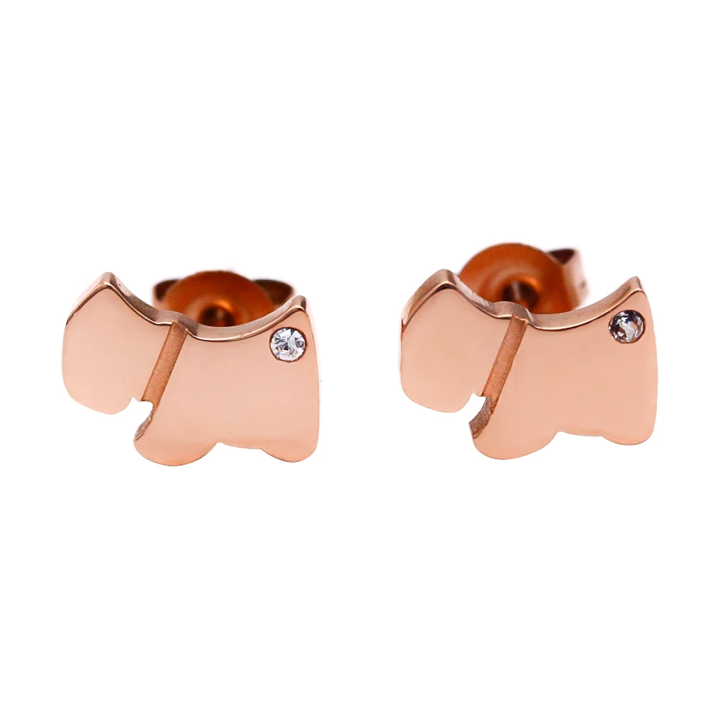 Simple exotic jewelry Stainless steel rose gold with crystal stone stud earrings Animal pattern earrings
Simple exotic jewelry Stainless steel rose gold with crystal stone stud earrings Animal pattern earrings