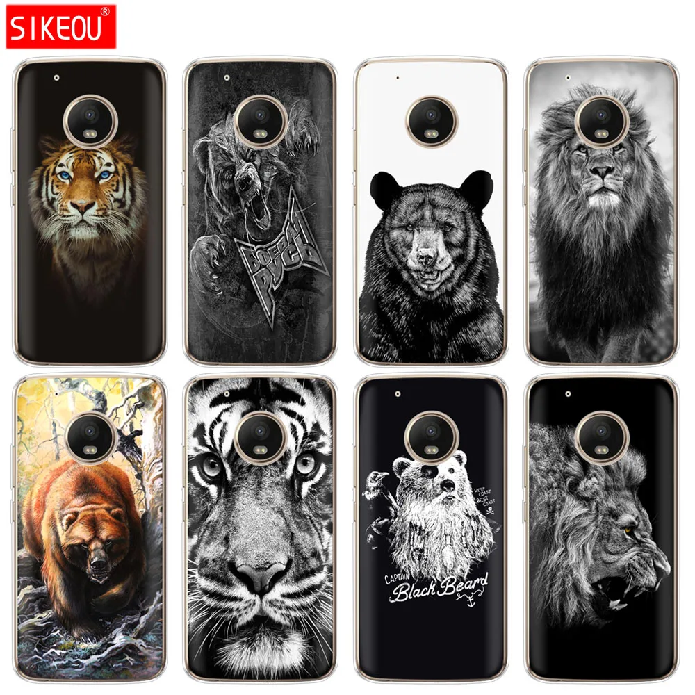 

Silicone Cover Case For Xiaomi Mi 8 8SE A1 A2 5 5S 5X 6 Mi5 MI6 NOTE 3 MAX Mix 2 2S russian bear tiger lion