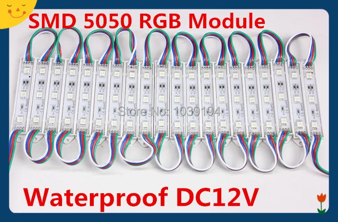 Бесплатная доставка! Суперъяркий светодиодный модуль SMD 100 RGB 5050 шт./лот 12 В