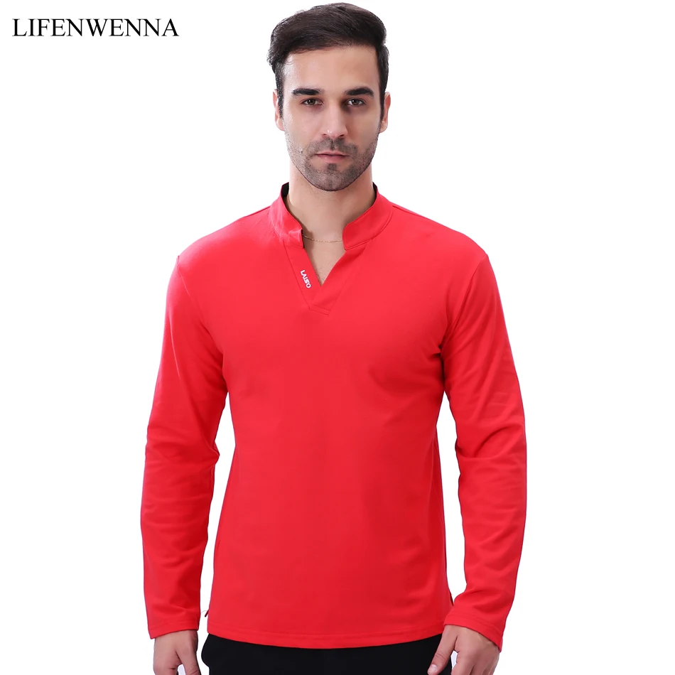 2019 New Fashion Brand Men's T Shirt Casual Solid Long Sleeve T Shirt Men High Quality Cotton Slim Fit Collar LAISO T Shirts 5XL
2019 New Fashion Brand Men's T Shirt Casual Solid Long Sleeve T Shirt Men High Quality Cotton Slim Fit Collar LAISO T Shirts 5XL