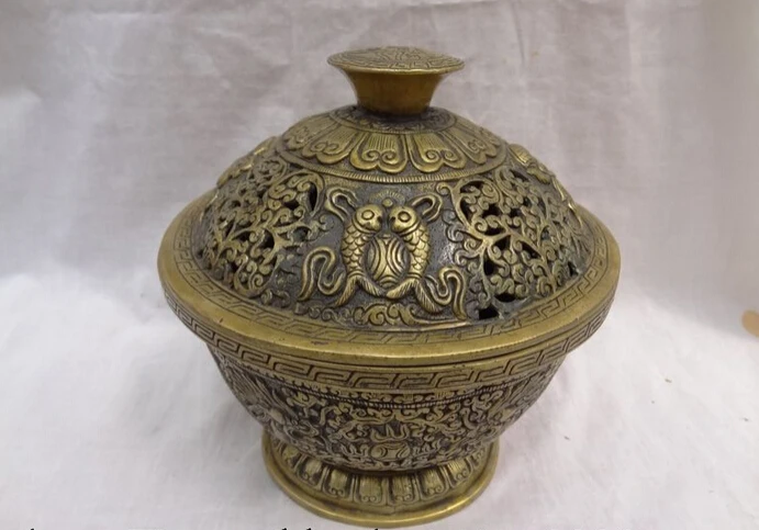 song voge gem S5160 8" Tibet Bronze Dragon Lion Statue Coin 8 Auspicious Symbol Box Incense Burner
song voge gem S5160 8" Tibet Bronze Dragon Lion Statue Coin 8 Auspicious Symbol Box Incense Burner