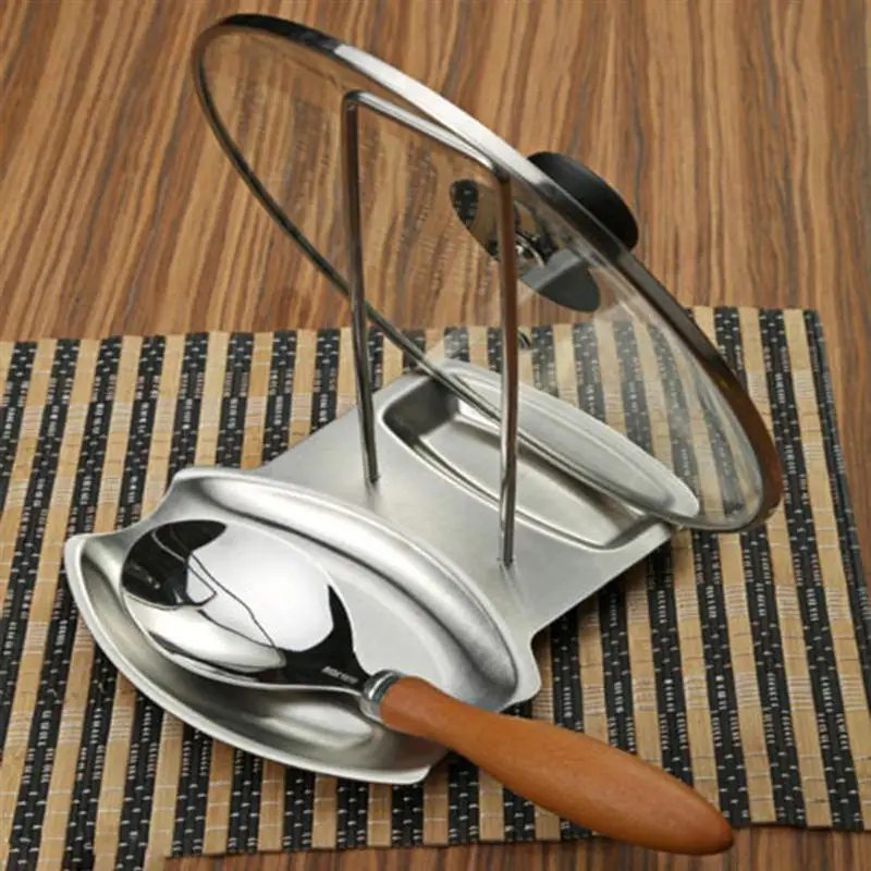 Stainless Steel Pan Stand Pot Cover Rack Lid Spoon Rest Holder Kitchen Tool New (Silver)
Stainless Steel Pan Stand Pot Cover Rack Lid Spoon Rest Holder Kitchen Tool New (Silver)