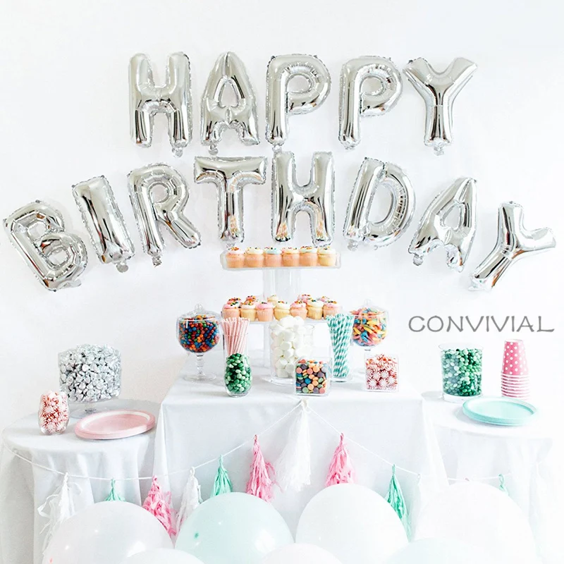 13pcs/lot 16 inch Rose Gold Happy Birthday letter Foil balloons Adult Baby Birthday Party Decor Supplies Alphabet Air Banner
13pcs/lot 16 inch Rose Gold Happy Birthday letter Foil balloons Adult Baby Birthday Party Decor Supplies Alphabet Air Banner