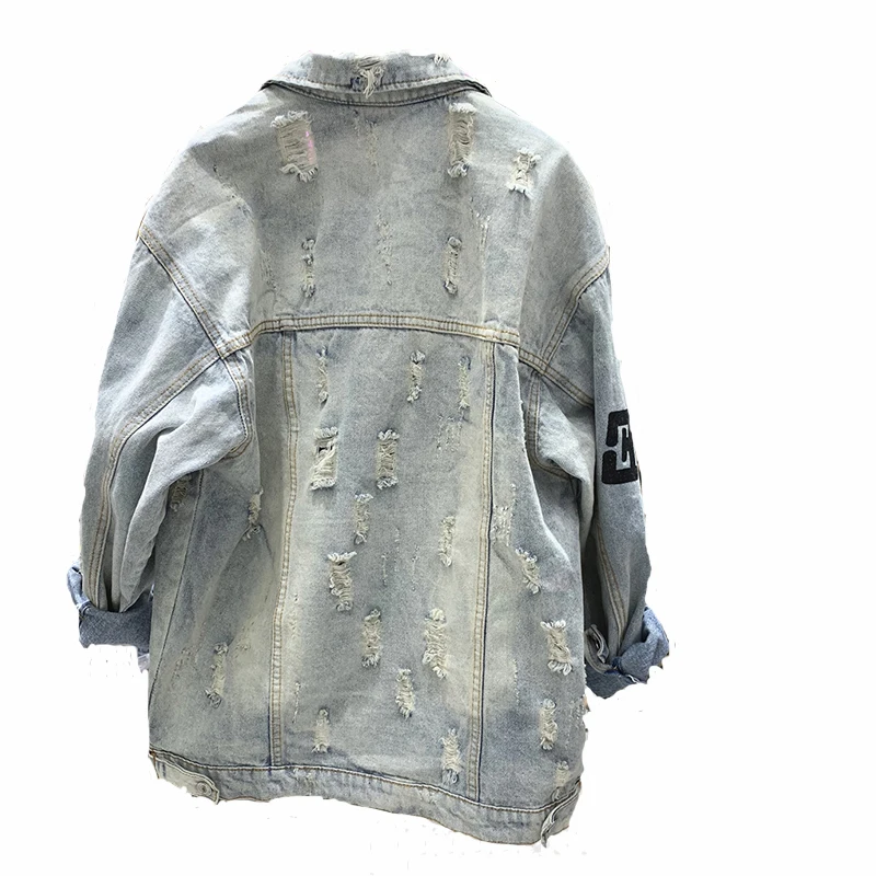 2019 New Hole Denim Jacket Harajuku Coat Print large Size Women's Jean Jacket Long Sleeve Casual Basics Coat Women Streetwear
2019 New Hole Denim Jacket Harajuku Coat Print large Size Women's Jean Jacket Long Sleeve Casual Basics Coat Women Streetwear