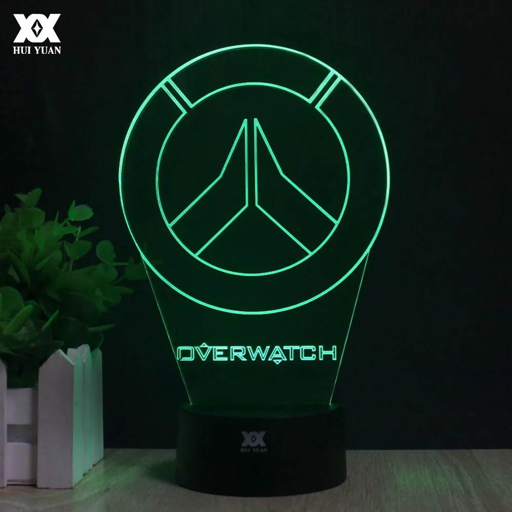 Overwatch OW 3D Lamp LED Acrylic Novelty Night Light USB Desktop Decorative Table Lamp Interesting Children Gifts HUI YUAN Brand
Overwatch OW 3D Lamp LED Acrylic Novelty Night Light USB Desktop Decorative Table Lamp Interesting Children Gifts HUI YUAN Brand