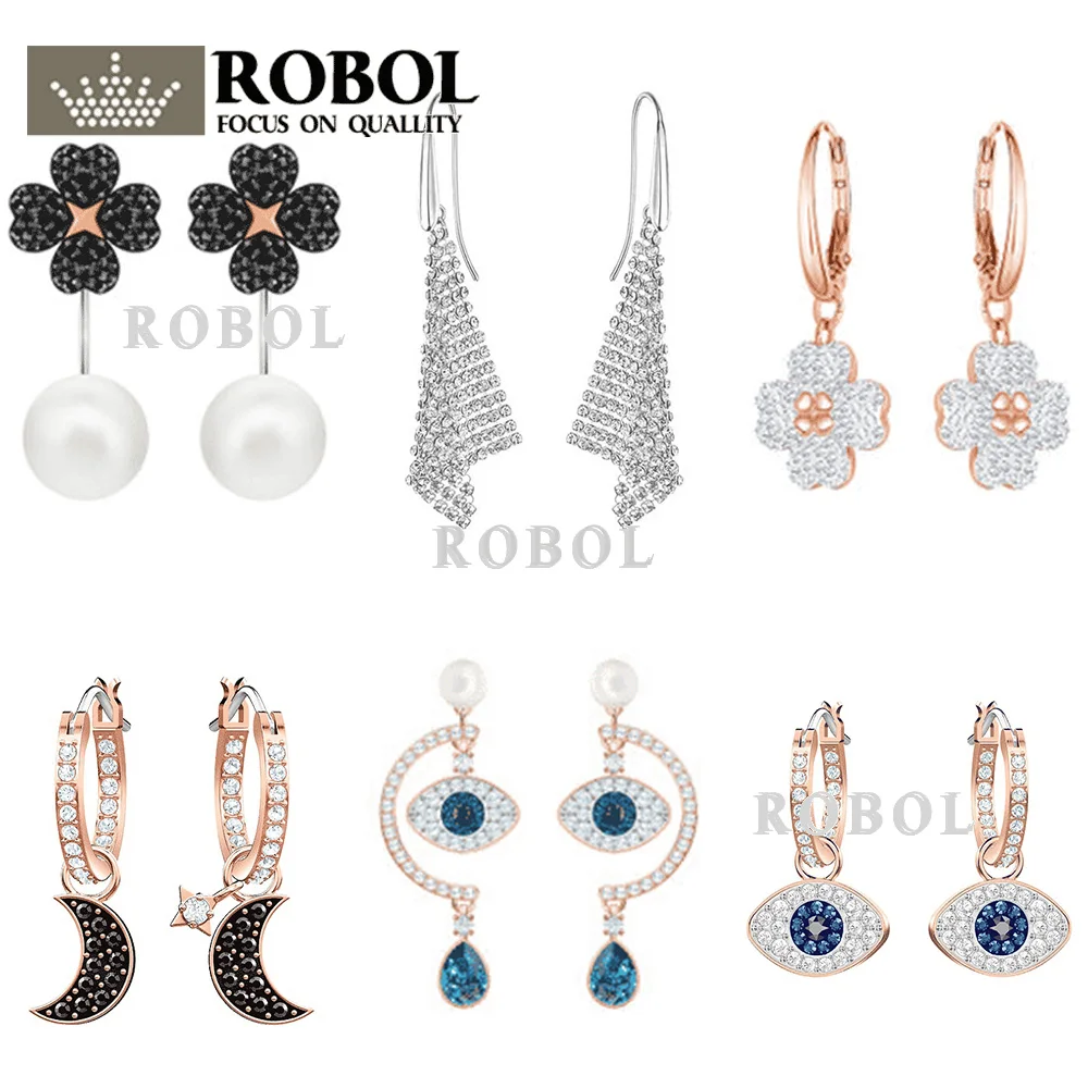 ROBOL 925 silver High Quality Swa Original earrings Jewelry Making For Women Wholesale Brand 1:1 Production Gifts For Women
ROBOL 925 silver High Quality Swa Original earrings Jewelry Making For Women Wholesale Brand 1:1 Production Gifts For Women
