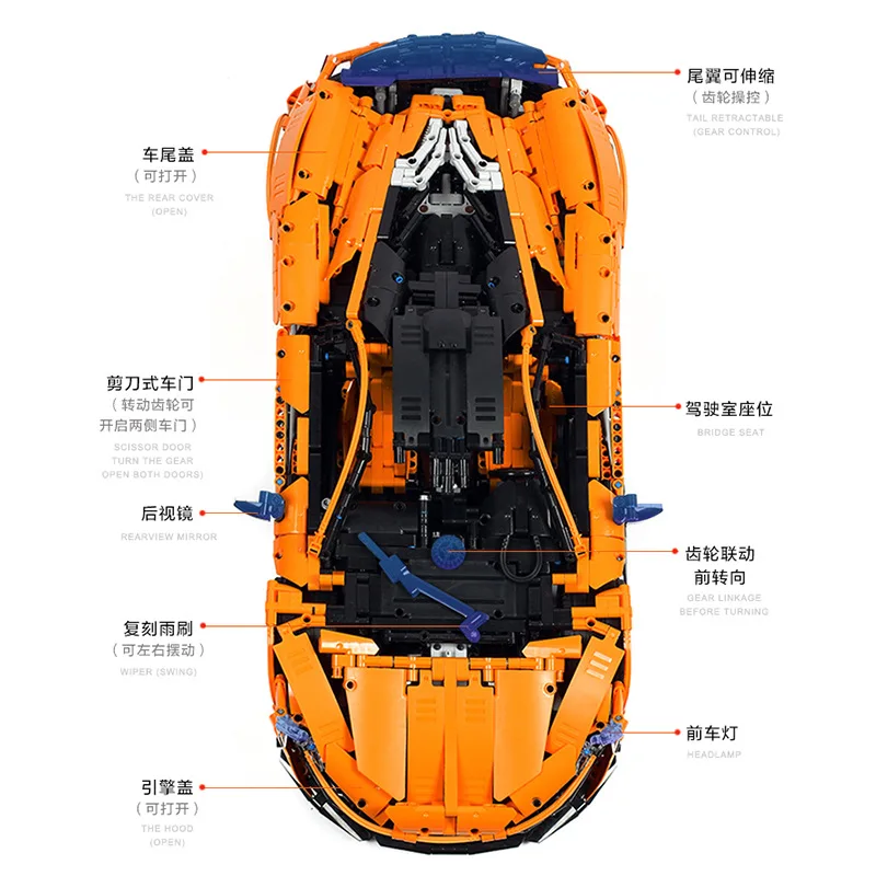 3725 PCS Technic 20087 Compatible with Technic 16915 Orange Super Racing Car Model Building Blocks Bricks Toys Gifts
3725 PCS Technic 20087 Compatible with Technic 16915 Orange Super Racing Car Model Building Blocks Bricks Toys Gifts