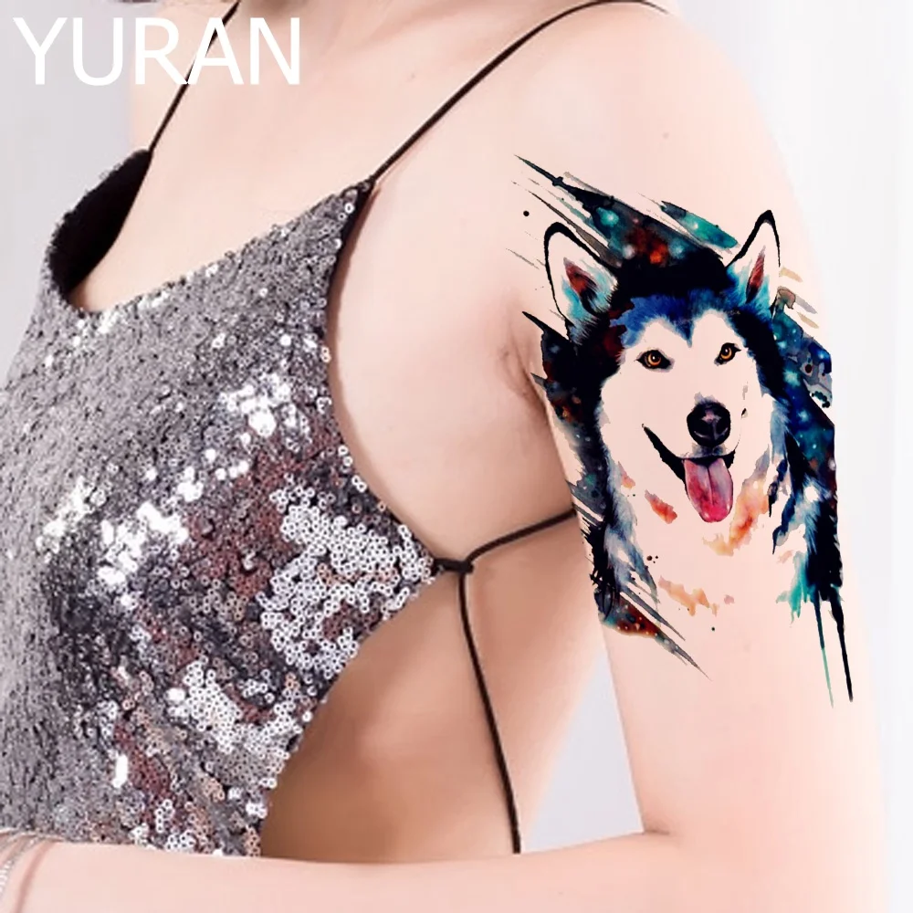 3D Watercolour Husky Dog Tattoo Temporary Body Arm Neck Tattoos Stickers Galaxy Men Forest Wolf Tatoos Art Waterproof
3D Watercolour Husky Dog Tattoo Temporary Body Arm Neck Tattoos Stickers Galaxy Men Forest Wolf Tatoos Art Waterproof