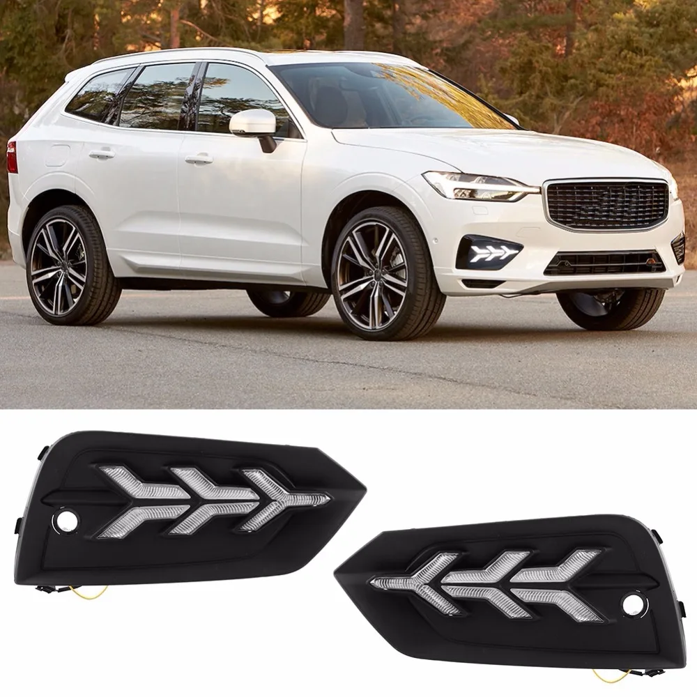 1Pair Car Daytime Running Light Turn Signal 2-Color LED Fog Lamp for XC60 2018 2019 car accessories
1Pair Car Daytime Running Light Turn Signal 2-Color LED Fog Lamp for XC60 2018 2019 car accessories