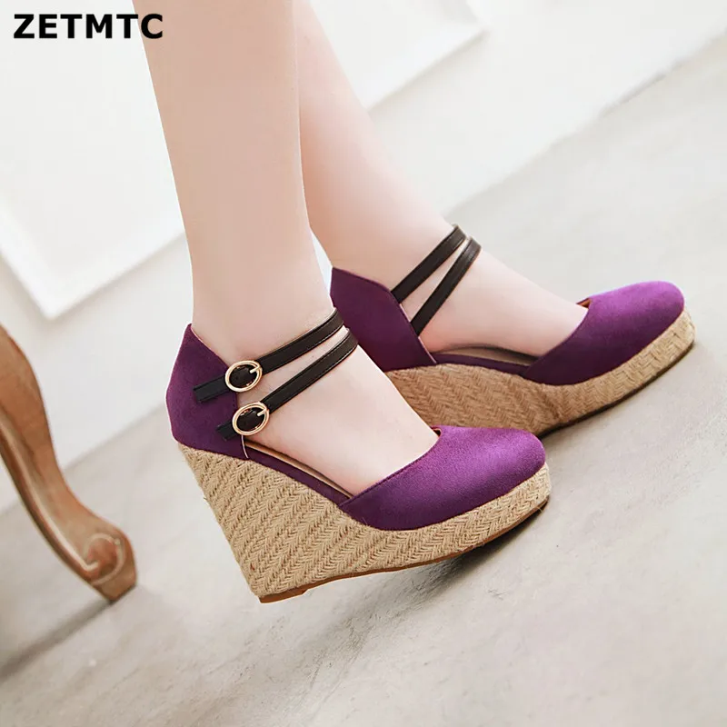 ZETMTC platform wedge sandals 2019 sets of heels high heels gladiator buckle with mixed color summer shoes Sandalias Mujer 34-43
ZETMTC platform wedge sandals 2019 sets of heels high heels gladiator buckle with mixed color summer shoes Sandalias Mujer 34-43