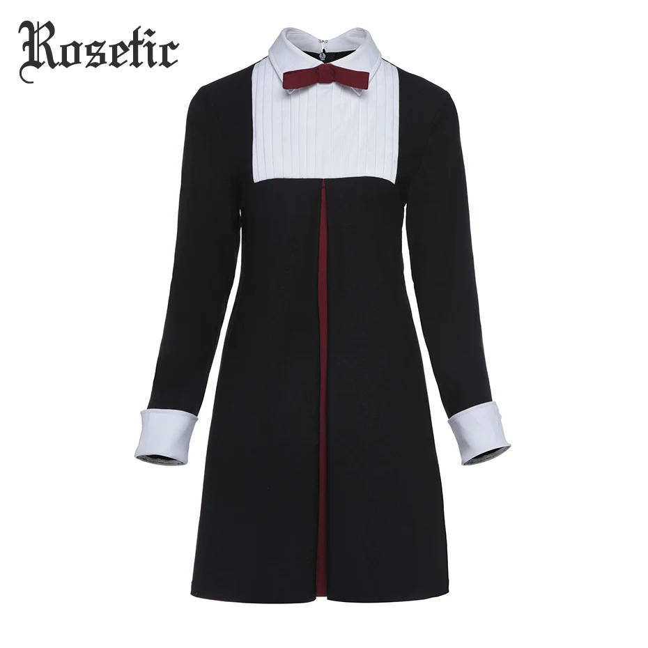 Rosetic Woman Gothic Vintage Dresses Black A-Line Long Sleeve Bow Zipper Fashion Travel Party Sexy Girl Retro Casual Shirt Dress
Rosetic Woman Gothic Vintage Dresses Black A-Line Long Sleeve Bow Zipper Fashion Travel Party Sexy Girl Retro Casual Shirt Dress