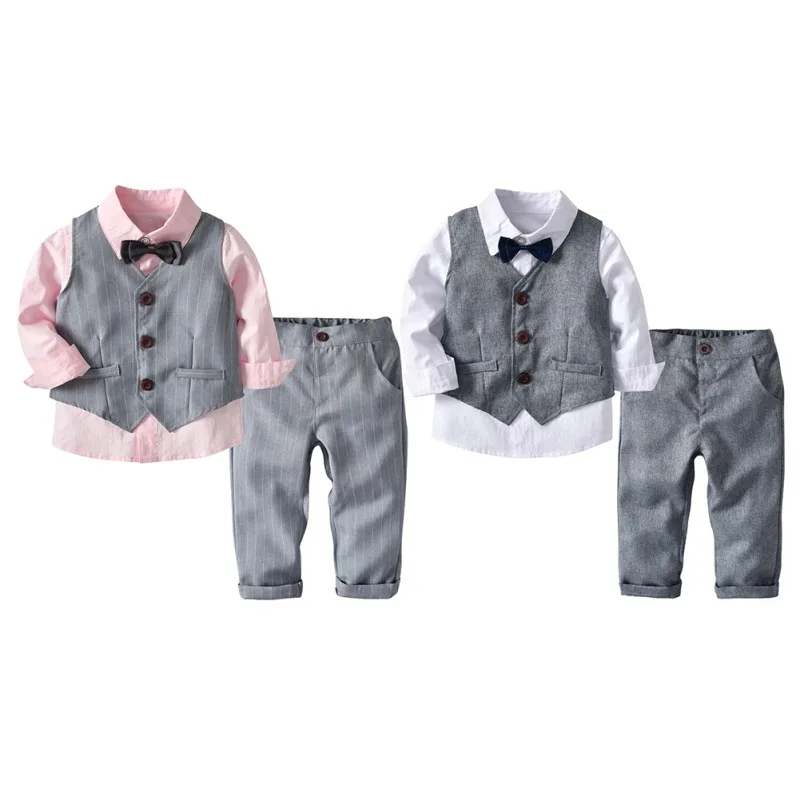 4pcs/Set Boys Clothing Set Kids Clothes Suits Formal Wedding Party Costume 2018 New Gentleman Children's Clothing 2-7Y
4pcs/Set Boys Clothing Set Kids Clothes Suits Formal Wedding Party Costume 2018 New Gentleman Children's Clothing 2-7Y