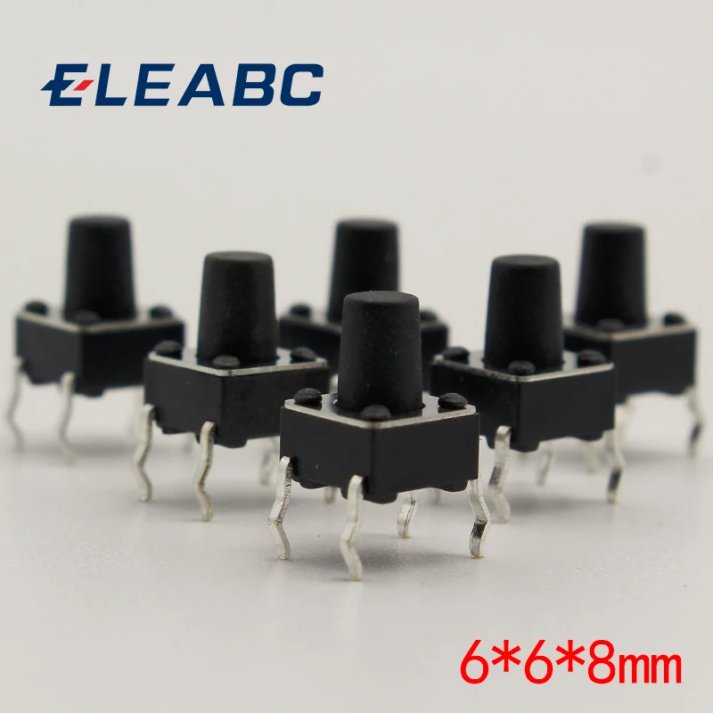 50pcs/lot 6x6x8MM 4PIN G93 Tactile Tact Push Button Micro Switch Direct Self-Reset DIP Top Copper
50pcs/lot 6x6x8MM 4PIN G93 Tactile Tact Push Button Micro Switch Direct Self-Reset DIP Top Copper