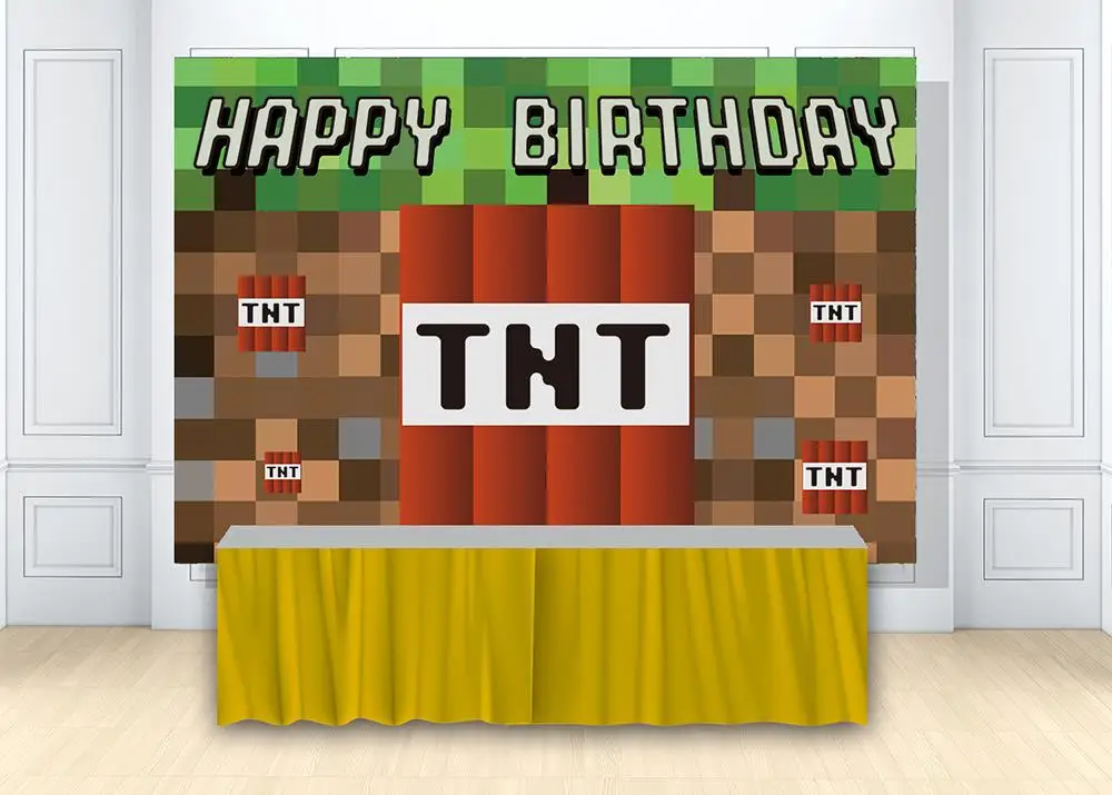 Birthday party backdrop retro video game on TNT Pinata background photo studio photography backgrounds dessert table Banners
Birthday party backdrop retro video game on TNT Pinata background photo studio photography backgrounds dessert table Banners