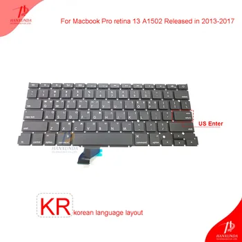 Original new Laptop Built-in Korean KR Keyboard for Macbook pro retina 13inch A1502 Late 2013 / Mid 2014 / Early2015 replacement
Original new Laptop Built-in Korean KR Keyboard for Macbook pro retina 13inch A1502 Late 2013 / Mid 2014 / Early2015 replacement