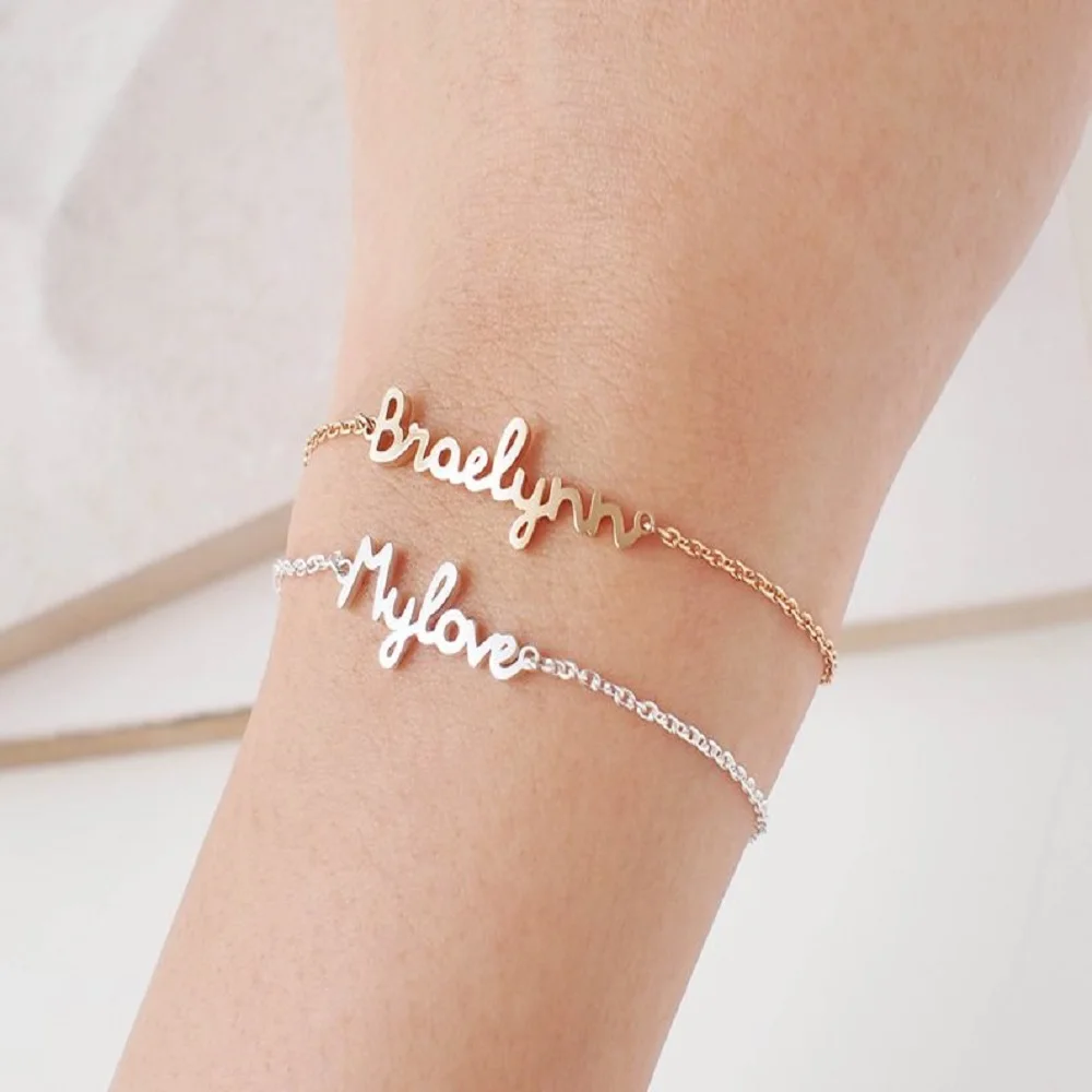 Personalized Custom Name Bracelet Charms Handmade Women Kids Jewelry Engraved Handwriting Signature Love Message Customized Gift
Personalized Custom Name Bracelet Charms Handmade Women Kids Jewelry Engraved Handwriting Signature Love Message Customized Gift