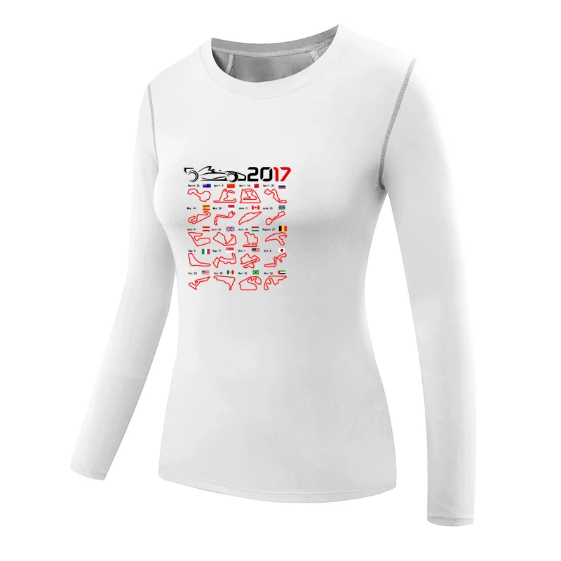 formula 1 t shirts compression shirt women long sleeve quick dry ladies fitness top Camisa F1 2017 Calendar all Circuits t-shirt
formula 1 t shirts compression shirt women long sleeve quick dry ladies fitness top Camisa F1 2017 Calendar all Circuits t-shirt
