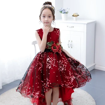 High quality children dress princess dress red girls dance catwalk host costumes
High quality children dress princess dress red girls dance catwalk host costumes