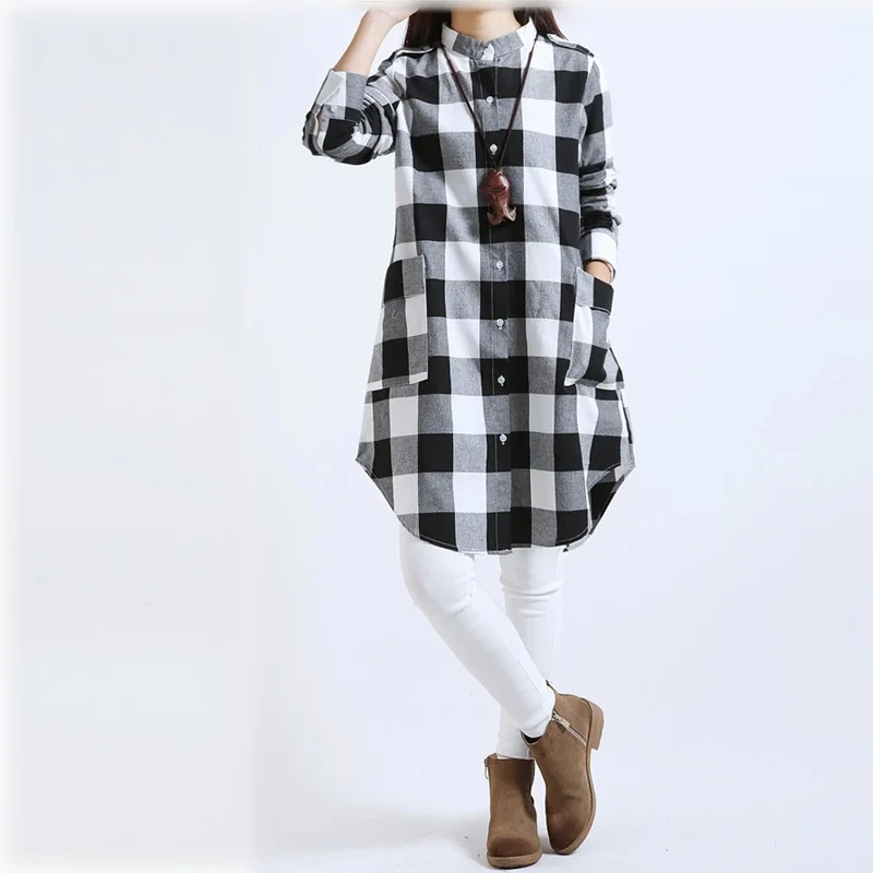 2018 New Brand Women Blouses Long Sleeve Shirts Cotton Red and Black Plaid Shirt Casual Female Plus Size Blouse Tops Plus Size
2018 New Brand Women Blouses Long Sleeve Shirts Cotton Red and Black Plaid Shirt Casual Female Plus Size Blouse Tops Plus Size