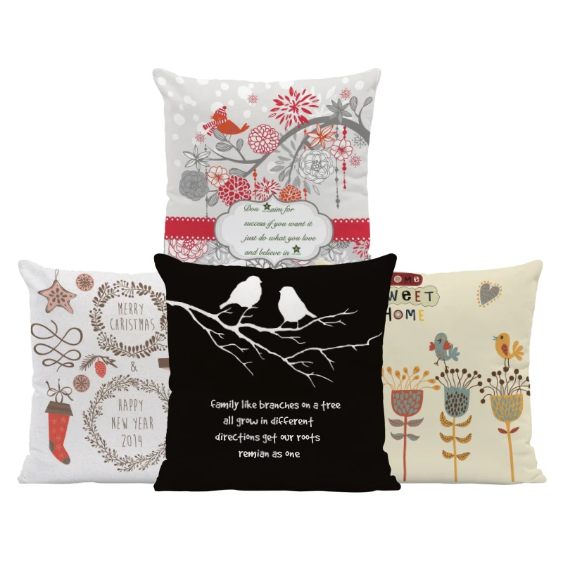 Christmas Blessing Pillow Set Bird Parrot Leaf Print Art Cushion Cover 45X45Cm Peach Skin Linen Decorative Bedroom Bed Pillow
Christmas Blessing Pillow Set Bird Parrot Leaf Print Art Cushion Cover 45X45Cm Peach Skin Linen Decorative Bedroom Bed Pillow