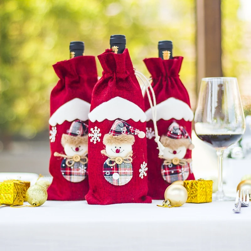 1 piece Christmas Decorations for Home Santa Claus Wine Bottle Cover Snowman Stocking Gift home party festvial Decor New Year
1 piece Christmas Decorations for Home Santa Claus Wine Bottle Cover Snowman Stocking Gift home party festvial Decor New Year