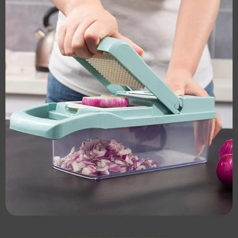 Vegetable Slicer Multi-function Potato Carrot Grater Onion Cutter Kitchen Gadget 8 All Kinds Of Dishes a Variety Of Vegetables
Vegetable Slicer Multi-function Potato Carrot Grater Onion Cutter Kitchen Gadget 8 All Kinds Of Dishes a Variety Of Vegetables