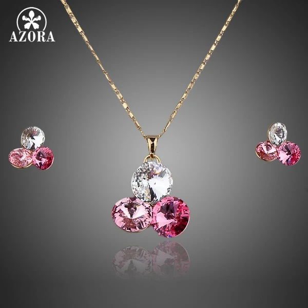 AZORA Gold Color Stellux Austrian Crystal Water Drop Stud Earrings and Necklace Set TG0020
AZORA Gold Color Stellux Austrian Crystal Water Drop Stud Earrings and Necklace Set TG0020