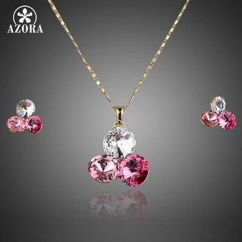 AZORA Gold Color Stellux Austrian Crystal Water Drop Stud Earrings and Necklace Set TG0020
AZORA Gold Color Stellux Austrian Crystal Water Drop Stud Earrings and Necklace Set TG0020